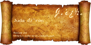 Juda Áron névjegykártya