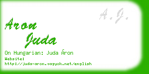 aron juda business card